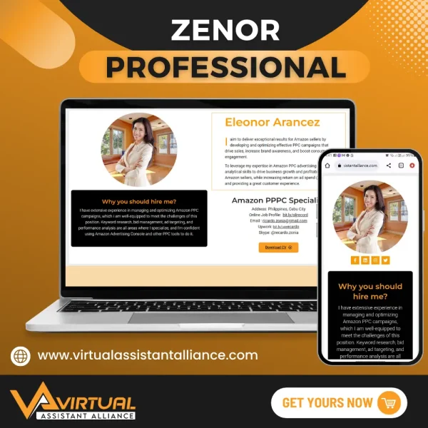 Zenor Professional Professional Online Resume and Portfolio